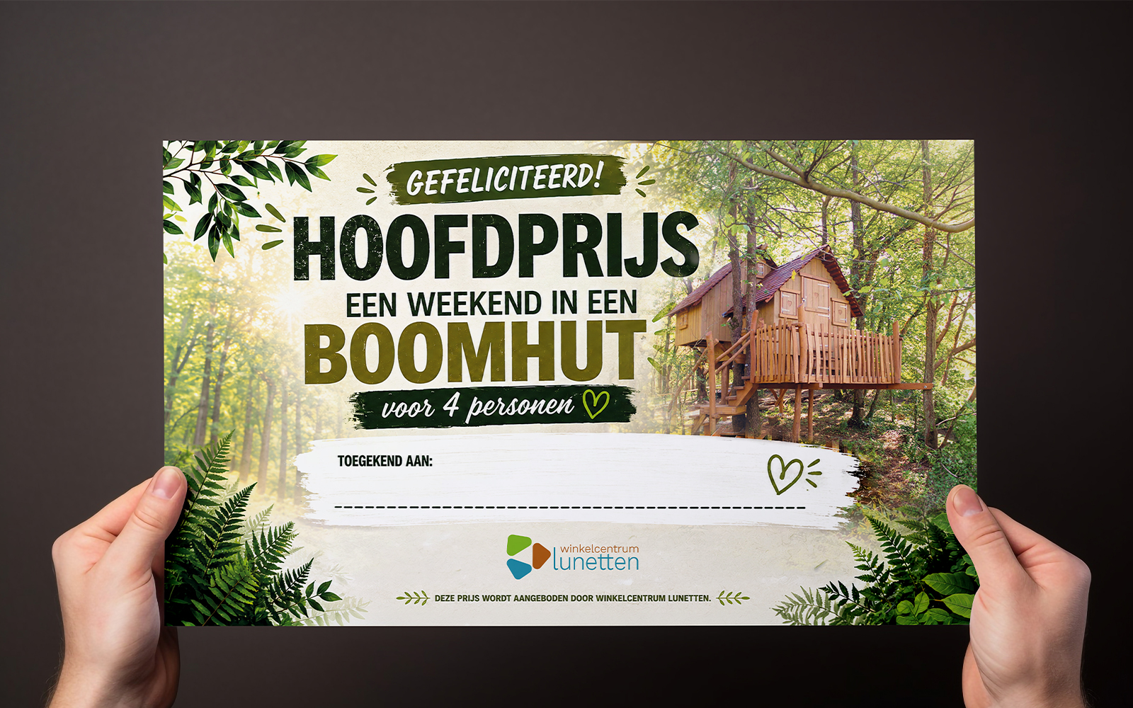 Cheque Groene Spaaractie